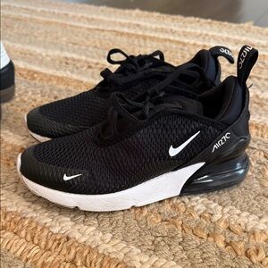 Nike Black and White Air Max 270c Athletic Sneakers